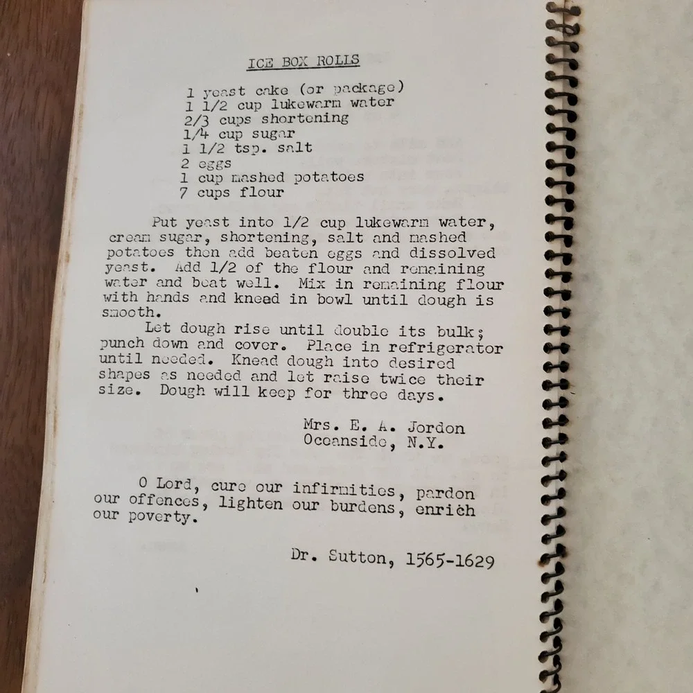 Vintage Father We Thank Thee St Andrews Church Oceanside NY Community Cookbook